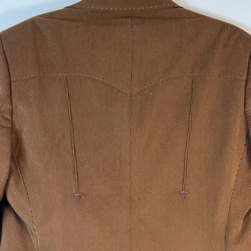 Rubenstein Bros New Orleans Custom Brown Corduroy Sport Coat 46R Vintage